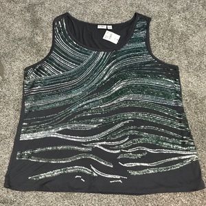Woman’s Sequin Gray Tank Top